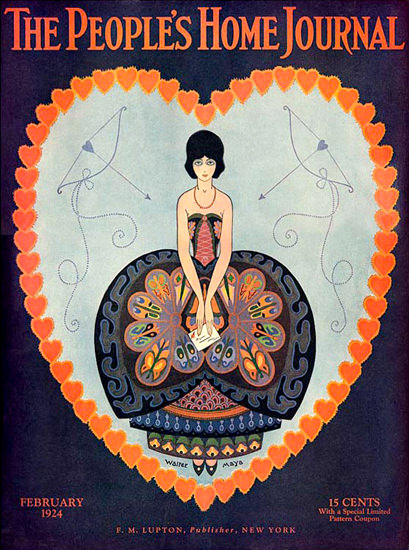 Roaring 1920s Peoples Home Journal Cover 1924 In Love | Roaring 1920s Ad Art and Magazine Cover Art