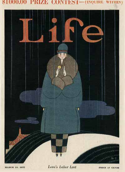 Roaring 1920s Rea Irvin Life Humor Magazine 1925-03-19 Copyright | Roaring 1920s Ad Art and Magazine Cover Art