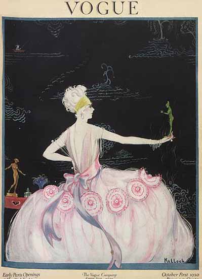 Roaring 1920s Robert Kalloch Vogue Cover 1920-10-01 Copyright | Roaring 1920s Ad Art and Magazine Cover Art