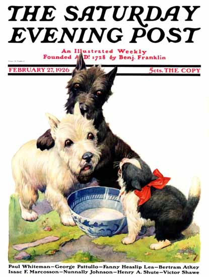 Roaring 1920s Robert L Dickey Saturday Eve Post Dogs Life 1926_02_27 | Roaring 1920s Ad Art and Magazine Cover Art
