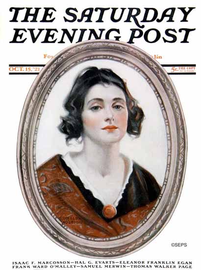 Roaring 1920s Ronald Anderson Saturday Evening Post Cover 1921_10_15 | Roaring 1920s Ad Art and Magazine Cover Art