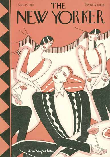 Roaring 1920s Stanley W Reynolds The New Yorker 1925_11_21 Copyright | Roaring 1920s Ad Art and Magazine Cover Art
