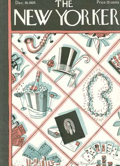 Roaring 1920s Stanley W Reynolds The New Yorker 1925_12_26 Copyright | Roaring 1920s Ad Art and Magazine Cover Art