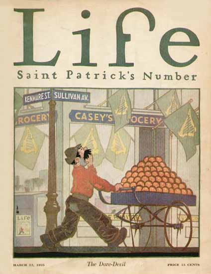Roaring 1920s The Dare-Devil Life Magazine 1925-03-12 Copyright | Roaring 1920s Ad Art and Magazine Cover Art