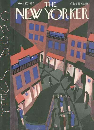 Roaring 1920s The New Yorker Magazine Cover 1927_08_27 Copyright | Roaring 1920s Ad Art and Magazine Cover Art