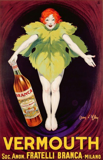 Roaring 1920s Vermouth Fratelli Branca Milano 1922 | Roaring 1920s Ad Art and Magazine Cover Art