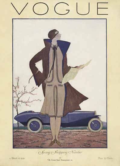 Roaring 1920s Vogue Cover 1926-03-15 Copyright | Roaring 1920s Ad Art and Magazine Cover Art
