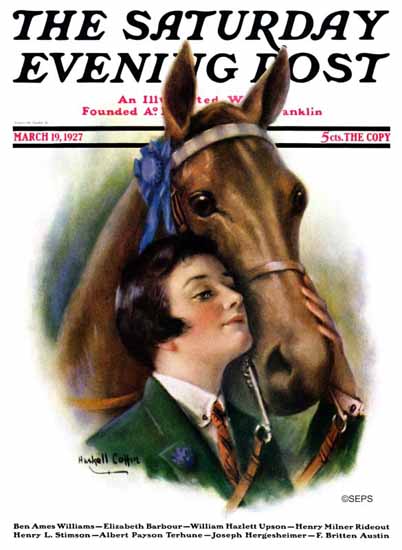 Roaring 1920s WH Coffin Cover Artist Saturday Evening Post 1927_03_19 | Roaring 1920s Ad Art and Magazine Cover Art