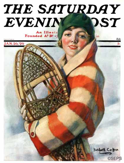 Roaring 1920s WH Coffin Cover Artist Saturday Evening Post 1929_01_26 | Roaring 1920s Ad Art and Magazine Cover Art