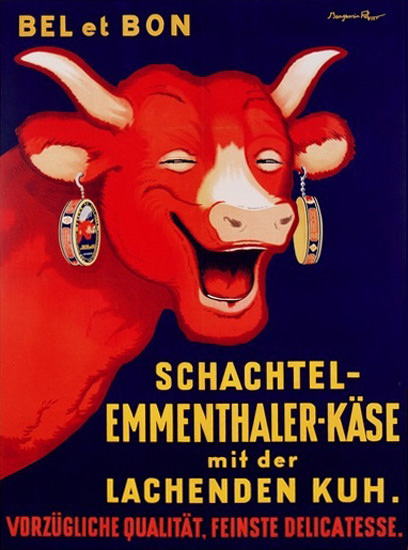 Roaring Twenties 1920s Bel Et Bon La Vache Qui Rit 1929 | Roaring 1920s Ad Art and Magazine Cover Art