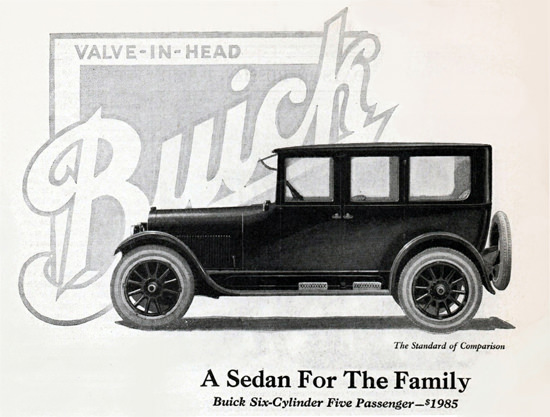 Roaring Twenties 1920s Buick Five P Sedan 6 Cylinder 1923 | Roaring 1920s Ad Art and Magazine Cover Art