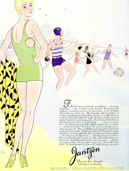 Roaring Twenties 1920s Jantzen Swim Suits 1920s | Roaring 1920s Ad Art and Magazine Cover Art
