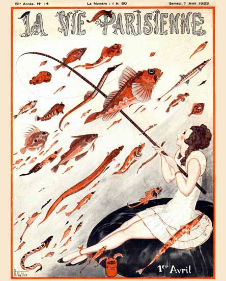 Roaring Twenties 1920s La Vie Parisienne 1923 1er Avril | Roaring 1920s Ad Art and Magazine Cover Art