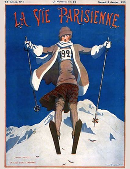 Roaring Twenties 1920s La Vie Parisienne 1925 Un Salut | Roaring 1920s Ad Art and Magazine Cover Art