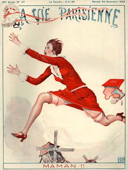 Roaring Twenties 1920s La Vie Parisienne 1926 Maman | Roaring 1920s Ad Art and Magazine Cover Art
