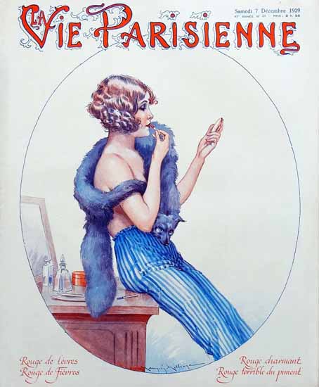 Roaring Twenties 1920s La Vie Parisienne 1929 Rouge | Roaring 1920s Ad Art and Magazine Cover Art