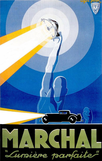 Roaring Twenties 1920s Marchal Lumiere Parfaite 1927 | Roaring 1920s Ad Art and Magazine Cover Art