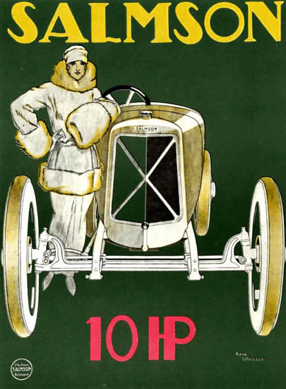 Roaring Twenties 1920s Salmson 10 HP 1922 | Roaring 1920s Ad Art and Magazine Cover Art