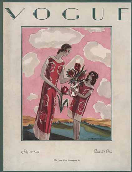 Roaring Twenties 1920s Vogue 1925-07-15 Copyright | Roaring 1920s Ad Art and Magazine Cover Art