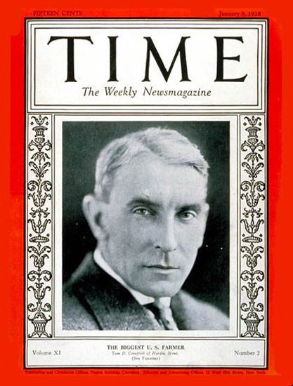 Roaring Twenties 1928-01 Thomas Campbell Copyright Time Magazine | Roaring 1920s Ad Art and Magazine Cover Art