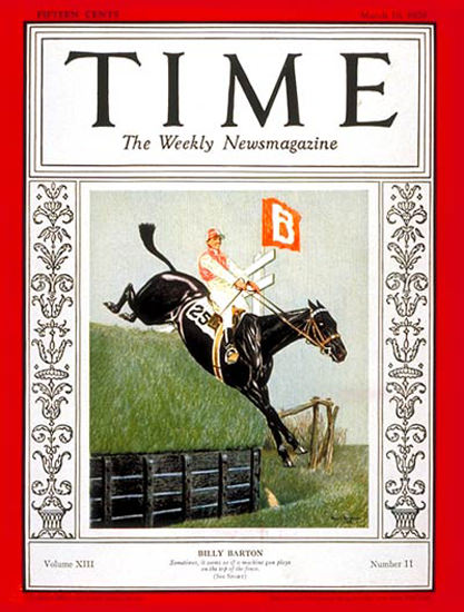 Roaring Twenties 1929-03 Billy Barton Copyright Time Magazine | Roaring 1920s Ad Art and Magazine Cover Art