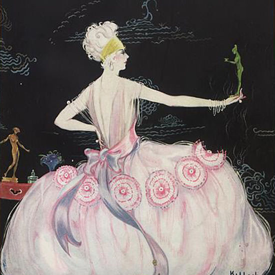 Robert Kalloch Vogue Cover 1920-10-01 Copyright crop | Best of 1920s Ad and Cover Art