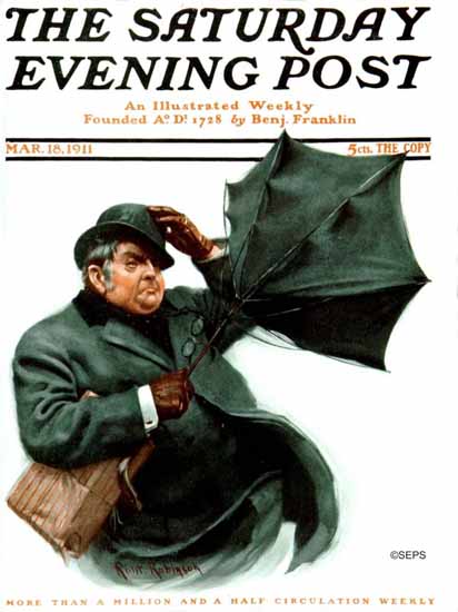 Robert Robinson Cover Artist Saturday Evening Post 1911_03_18 | The Saturday Evening Post Graphic Art Covers 1892-1930