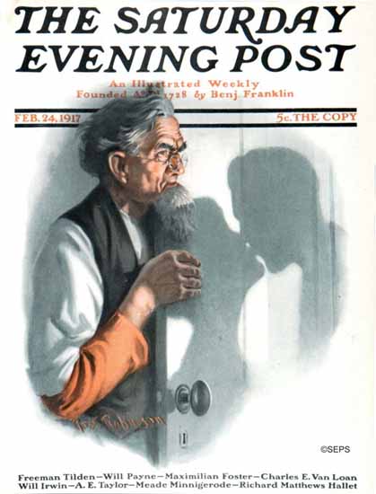 Robert Robinson Cover Artist Saturday Evening Post 1917_02_24 | The Saturday Evening Post Graphic Art Covers 1892-1930