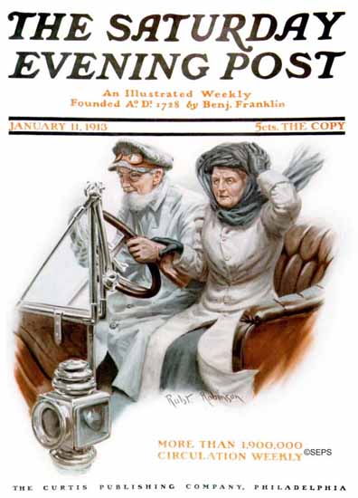 Robert Robinson Saturday Evening Post 1913_01_11 | The Saturday Evening Post Graphic Art Covers 1892-1930