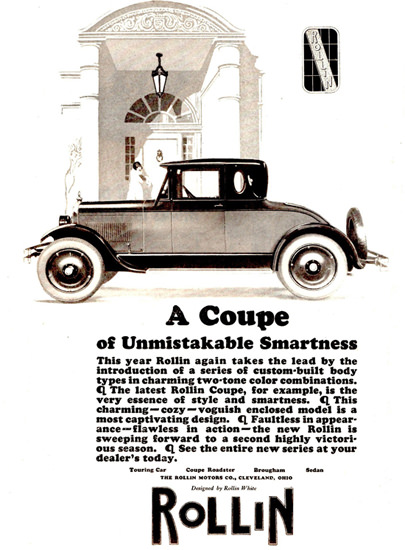 Rollin Coupe Smartness Cleveland 1925 | Vintage Cars 1891-1970