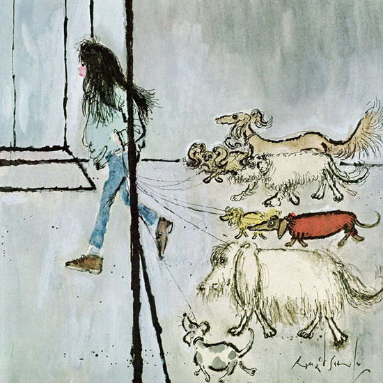 Ronald Searle The New Yorker 1970_09_19 Copyright crop | Best of Vintage Cover Art 1900-1970