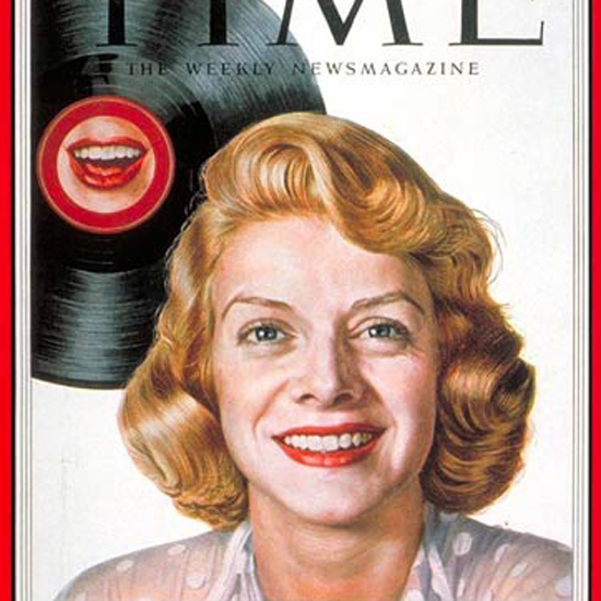 Rosemary Clooney Time Magazine 1953-02 by Boris Chaliapin crop | Best of 1950s Ad and Cover Art