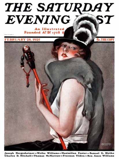 Roy Best Artist Saturday Evening Post 1925_02_28 | The Saturday Evening Post Graphic Art Covers 1892-1930