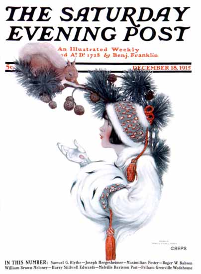 Sarah Stilwell-Weber Artist Saturday Evening Post 1915_12_18 | The Saturday Evening Post Graphic Art Covers 1892-1930