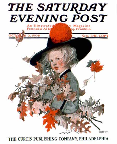 Sarah Stilwell-Weber Cover Artist Saturday Evening Post 1908_10_03 | The Saturday Evening Post Graphic Art Covers 1892-1930