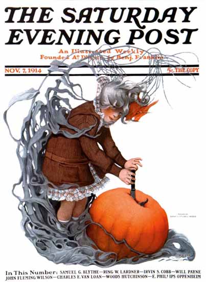 Sarah Stilwell-Weber Cover Artist Saturday Evening Post 1914_11_07 | The Saturday Evening Post Graphic Art Covers 1892-1930