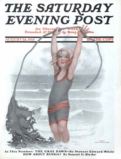 Sarah Stilwell-Weber Cover Artist Saturday Evening Post 1915_08_14 | The Saturday Evening Post Graphic Art Covers 1892-1930
