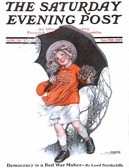 Sarah Stilwell-Weber Cover Artist Saturday Evening Post 1917_04_28 | The Saturday Evening Post Graphic Art Covers 1892-1930