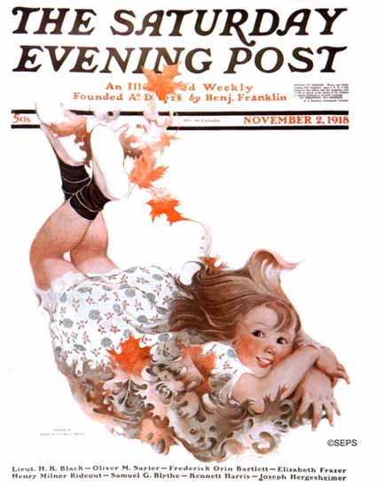 Sarah Stilwell-Weber Cover Artist Saturday Evening Post 1918_11_02 | The Saturday Evening Post Graphic Art Covers 1892-1930
