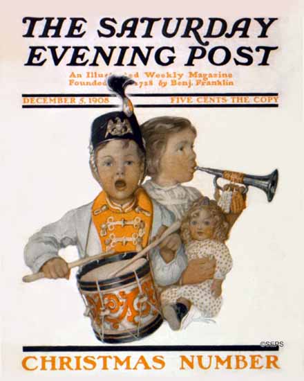 Sarah Stilwell-Weber Saturday Evening Post 1908_12_05 | The Saturday Evening Post Graphic Art Covers 1892-1930