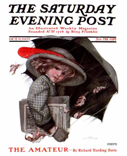 Sarah Stilwell-Weber Saturday Evening Post 1909_10_09 | The Saturday Evening Post Graphic Art Covers 1892-1930