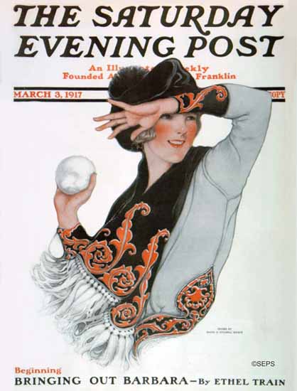 Sarah Stilwell-Weber Saturday Evening Post 1917_03_03 | The Saturday Evening Post Graphic Art Covers 1892-1930
