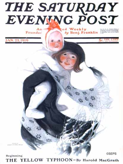 Sarah Stilwell-Weber Saturday Evening Post 1919_01_25 | The Saturday Evening Post Graphic Art Covers 1892-1930