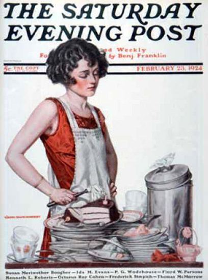 Saturday Evening Post Copyright 1924 Desperate Wife | Sex Appeal Vintage Ads and Covers 1891-1970
