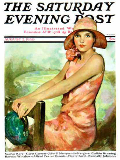 Saturday Evening Post Copyright 1930 Pretty in Pink | Sex Appeal Vintage Ads and Covers 1891-1970