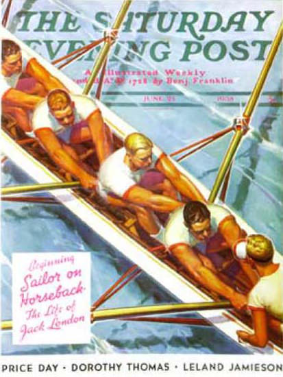 Saturday Evening Post Copyright 1938 Scullers Dolas | Vintage Ad and Cover Art 1891-1970