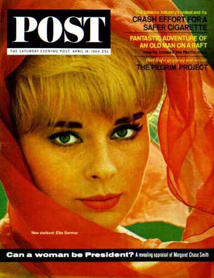 Saturday Evening Post Copyright 1964 Elke Sommer Schiller | Sex Appeal Vintage Ads and Covers 1891-1970