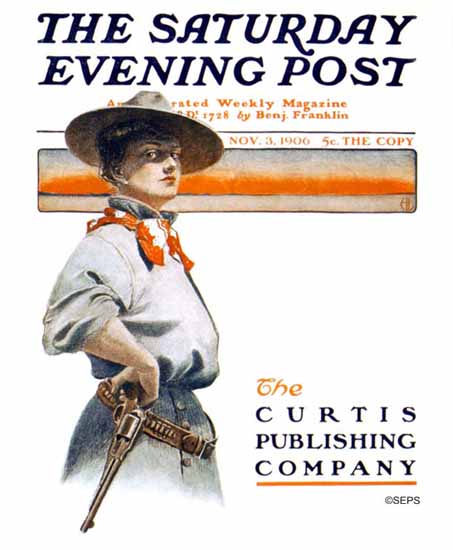Saturday Evening Post Cover Art 1906_11_03 | The Saturday Evening Post Graphic Art Covers 1892-1930
