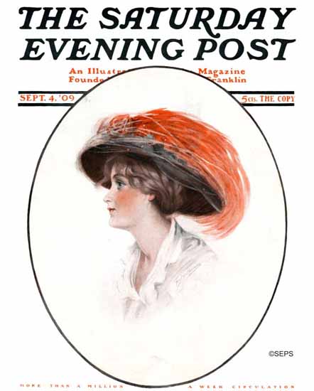 Saturday Evening Post Cover Art 1909_09_04 | The Saturday Evening Post Graphic Art Covers 1892-1930
