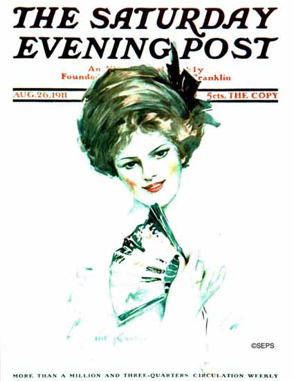 Saturday Evening Post Cover Art 1911_08_26 | The Saturday Evening Post Graphic Art Covers 1892-1930